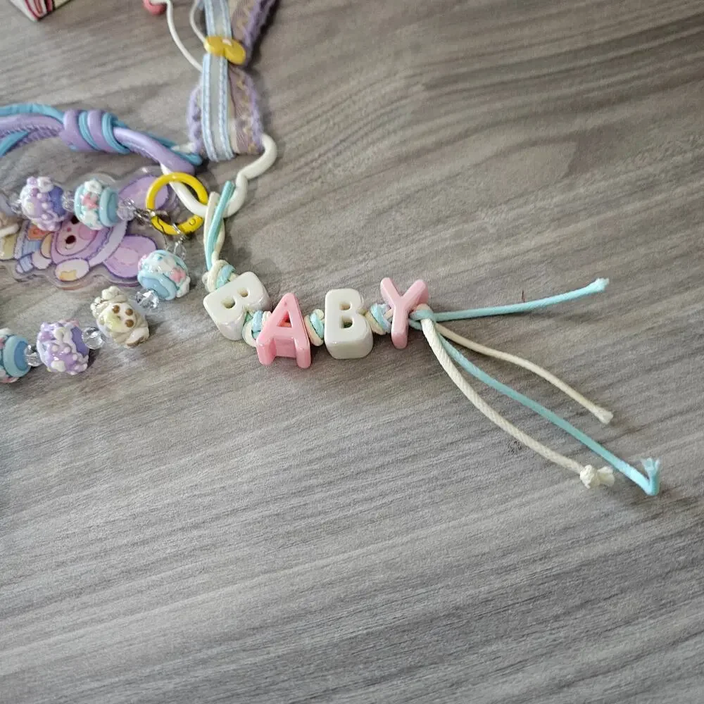 Baby Three Love Chain Time Key Chain Charms Accessories Pastel Blue Purple BABY